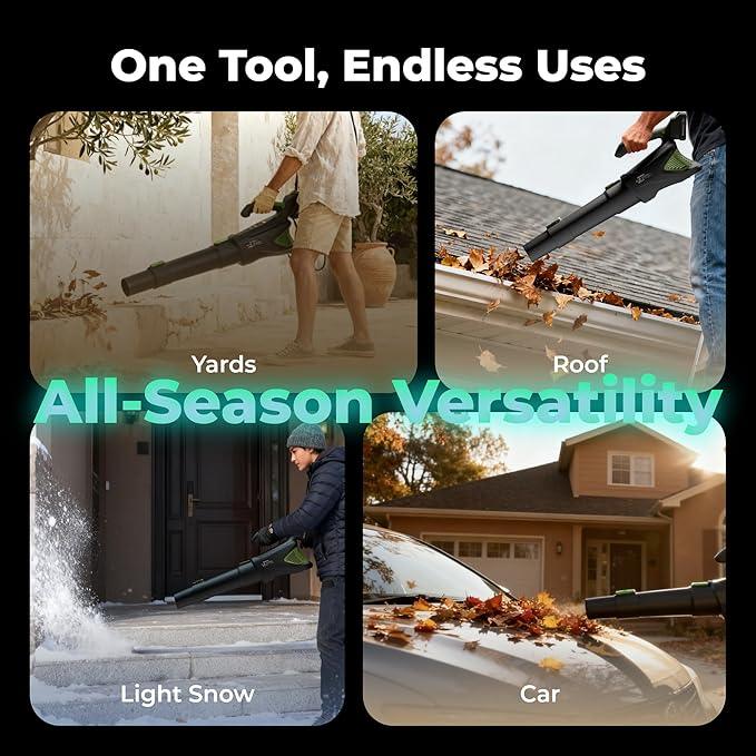 20V Handheld Electric Cordless Leaf Blower with 2.0Ah Battery & Fast Charger, Powerful up to 93 MPH, 350 CFM Variable-Speed - NeatNest