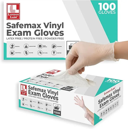 Medical Clear Vinyl Gloves Powder Free & Latex Free, Disposable, Food Safe - NeatNest