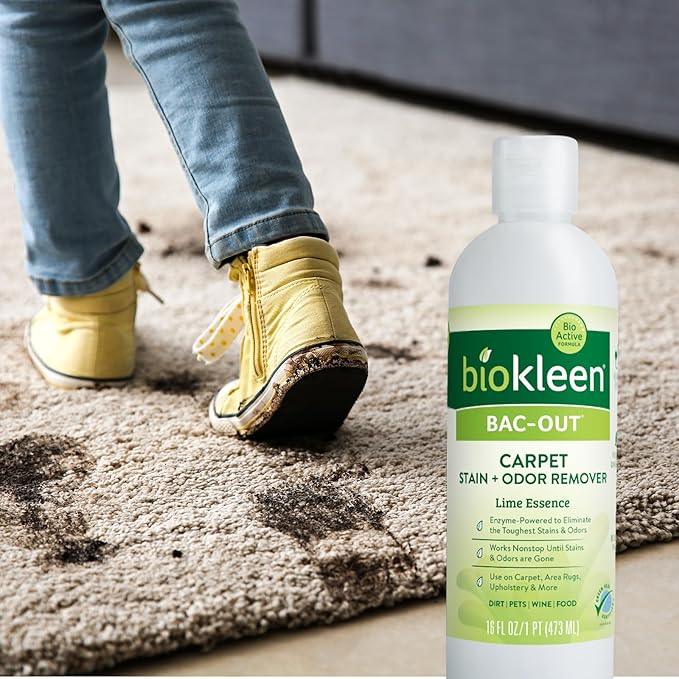 Biokleen Bac-Out Stain Remover for Clothes - 2 Pack - Enzymatic, for Laundry, Diapers, Wine, Carpets, & More, Eco-Friendly, Plant-Based, 32 Ounces - NeatNest