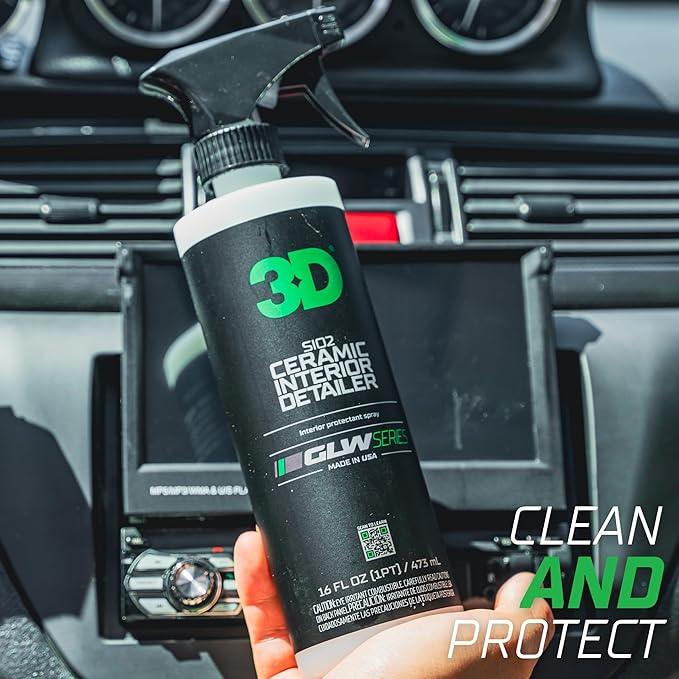 3D SiO2 Interior Detailer, GLW Series | Ultimate Deep Cleaning | Ultra Ceramic Protectant |Safe on Leather, Vinyl, Plastic & More | Removes Dust, Dirt, Grease | DIY Car Detailing | 64 oz - NeatNest