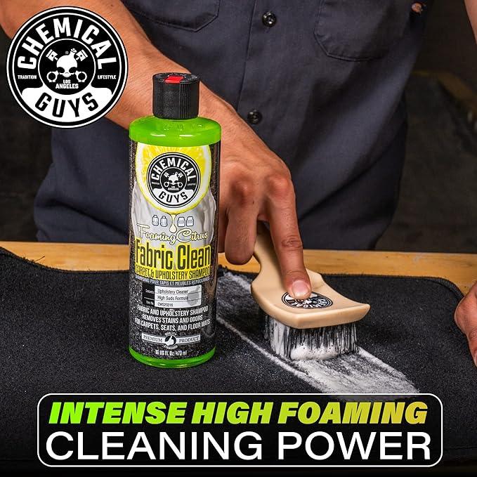 Chemical Guys Foaming Citrus Fabric Clean, Carpet and Upholstery Cleaner - Car Carpet Cleaner for Seats, and Floor Mats, Safe for Home, Office & More, Citrus Scent - 16 oz - NeatNest