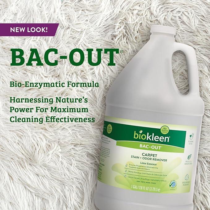 Biokleen Bac-Out Carpet Stain Remover Enzymatic, Destroys Stains & Odors Safely, for Pet Urine, Laundry, Diapers, Wine, Carpets, More, Eco-Friendly, Plant-Based - NeatNest