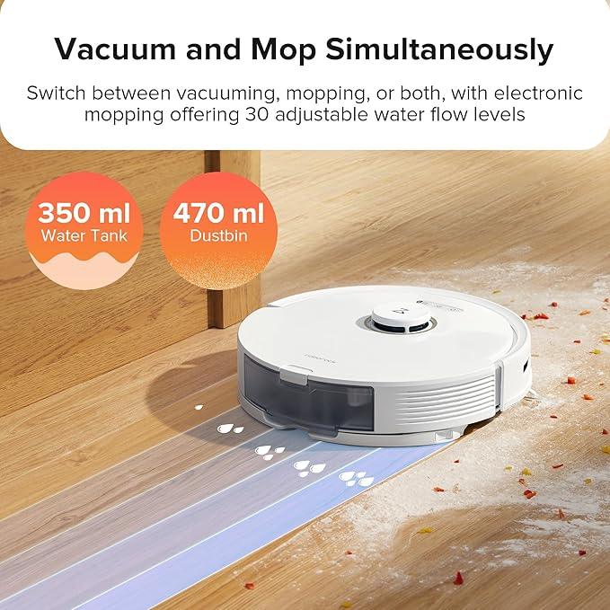 roborock Q8 Max Robot Vacuum and Mop Cleaner, DuoRoller Brush, 5500Pa Strong Suction, Lidar Navigation, Obstacle Avoidance, Multi-Level Mapping, Perfect for Pet Hair - NeatNest