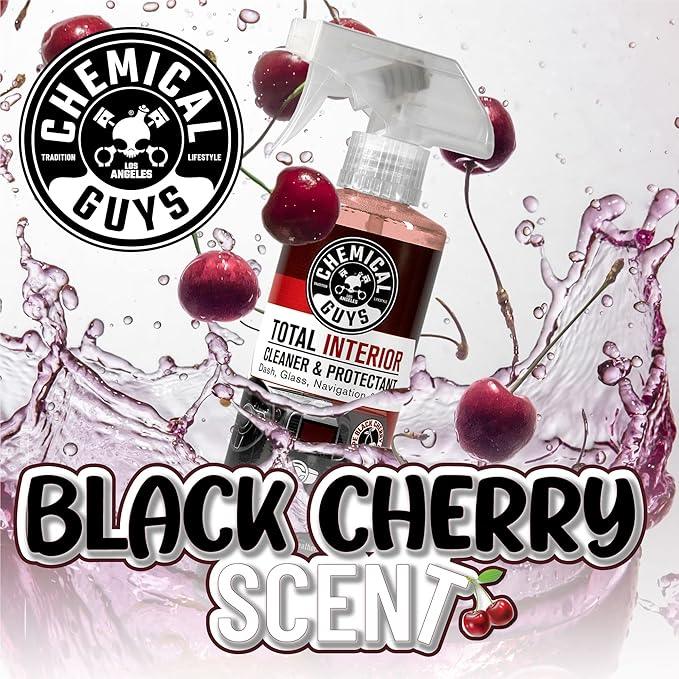 Chemical Guys Total Interior Cleaner & Protectant - Black Cherry, Car Cleaning Spray, Cleans and Protects Leather, Vinyl, Plastic, Rubber, and Glass, Safe for Trucks, SUVs, Jeeps, RVs & More - 16 oz - NeatNest