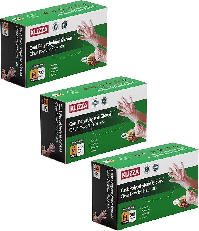 Plastic Gloves Disposable, Latex & Powder Free, Oil-Proof, Thick Clear Gloves Safe for Food Handling, Cooking, Kitchen - NeatNest
