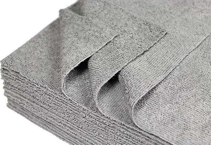 Ultra-Cut Absorbent Microfiber Towels, Silver-Embedded, Lint & Scratch-Free, for Home, Lab, & Dairy Industry Use, 12x12 Inches 25-Pack - NeatNest