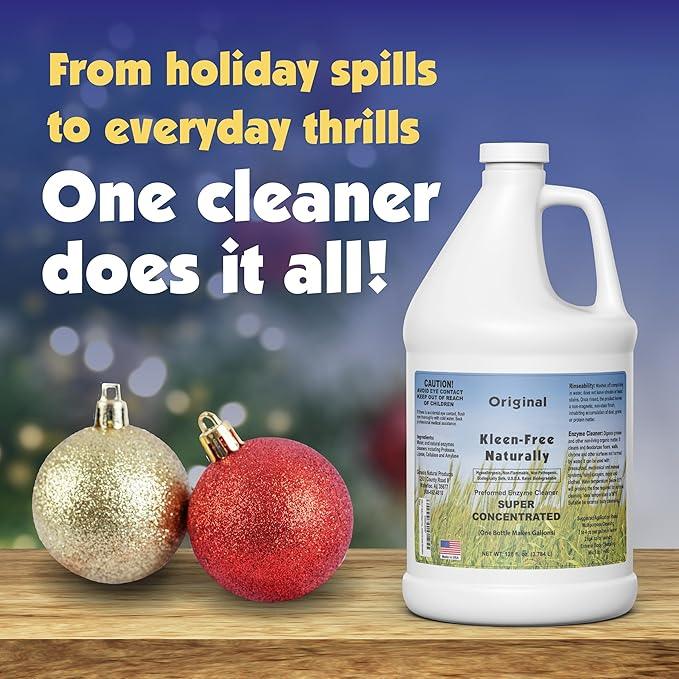 Naturally Preformed Enzyme Cleaner, Enzyme Solution, Multi-Purpose Cleaner, Laundry Additive and More - Concentrate - Original Scent - 128oz (1 Gallon) - NeatNest