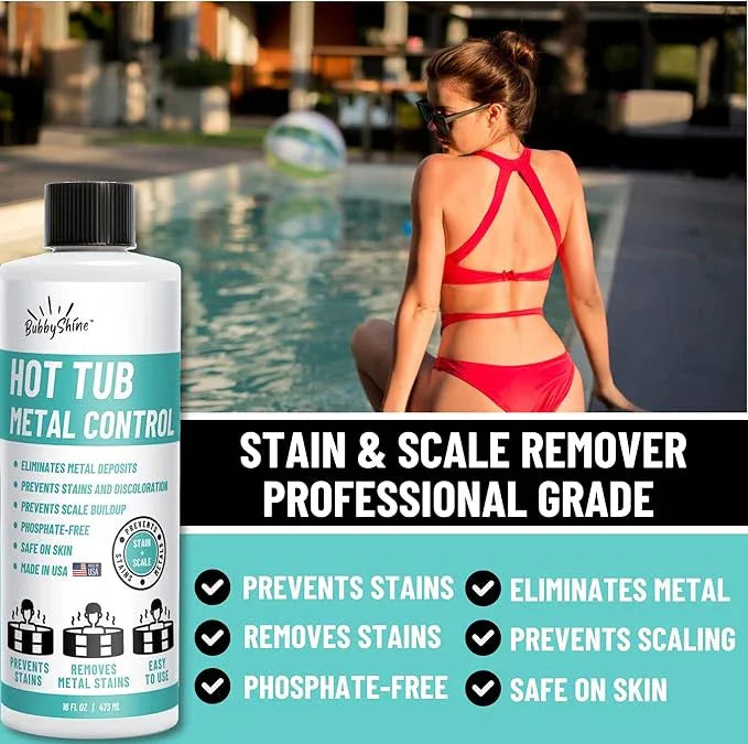 Hot Tub Metal Remover - Spa Metal Gone Hot Tub Cleaner, Metal Out Spa Remover for Hot Tub, Stain and Scale Control Cleaner Chemicals - NeatNest