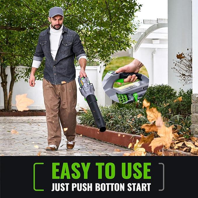60-Volt Lithium-ion Cordless Leaf Blower with 5.0Ah Battery and Charger 810 CFM Variable-Speed - NeatNest