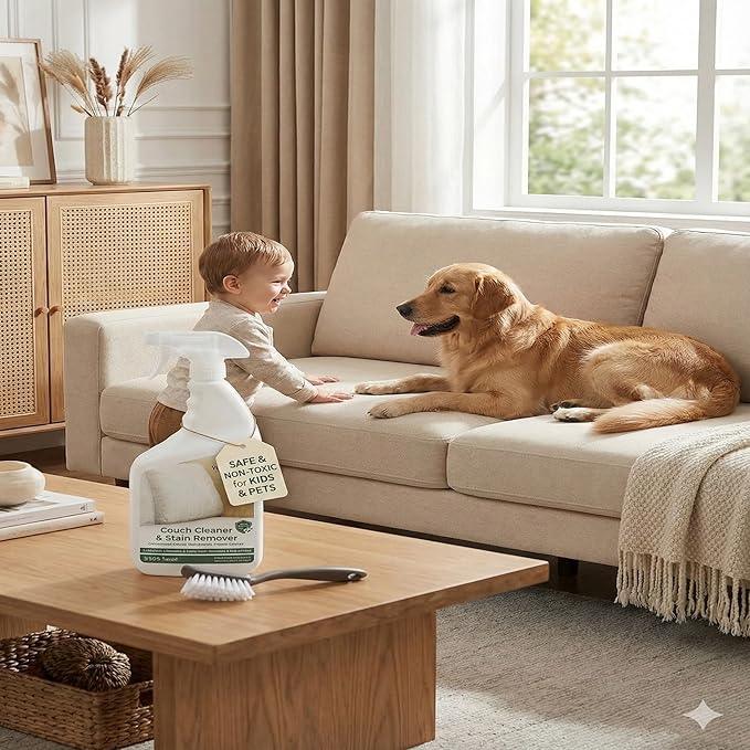 NOYATECH Couch Cleaner and Stain Remover Spray – Professional Strength, Multi-Surface Fabric and Upholstery Cleaner – Pet-Safe, Non-Toxic, Quick-Drying for Couches, Sofas & Car Interiors - NeatNest