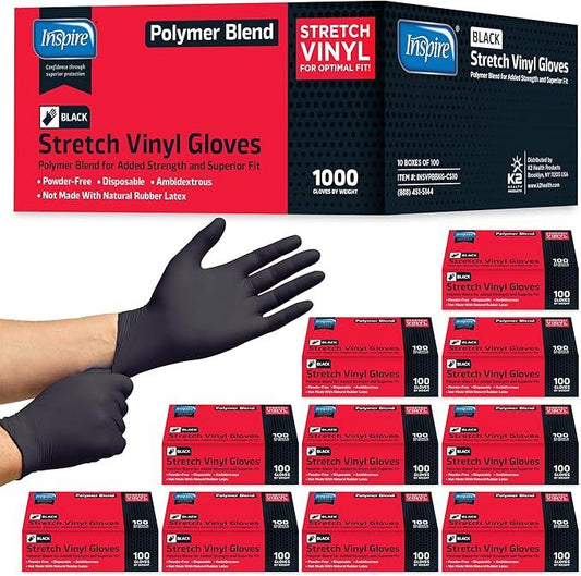 Inspire Black Nitrile Gloves | THE ORIGINAL Quality Black Gloves Disposable Latex Free | 4.5 Cooking - NeatNest