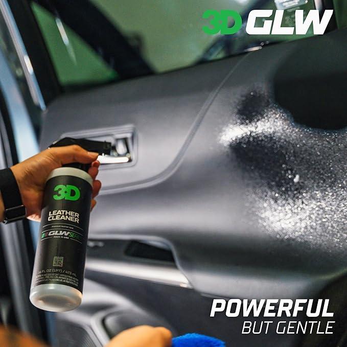 3D Leather Cleaner for Car, GLW Series | Ultimate Deep Cleaning | Removes Dirt, Grease, Body Oils | DIY Car Detailing | Versatile Cleaner for All Leather Goods | 64 oz - NeatNest