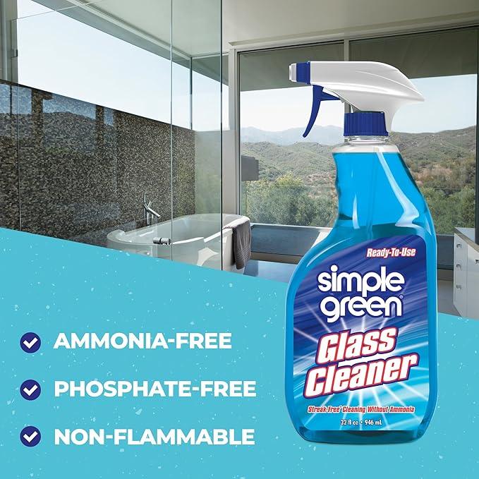 Simple Green Ready-To-Use Glass Cleaner, 32 oz., Blue (Pack of 4) - NeatNest
