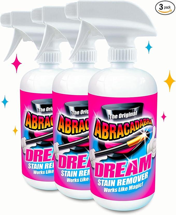 Abracadabra® Dream Stain Remover - 16oz Instant Stain Treatment for Fresh Spills & Set-In Stains, Kid & Pet Safe, Zero Bleach or Peroxide - For Clothing, Upholstery & Carpet - The Perfect Prewash-3 Pk - NeatNest