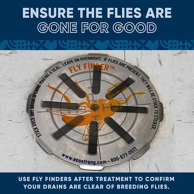 Fruit Fly Drain Treatment | Drain Fly Eliminator | Eliminates Gnats, Sewer Flies and More - Works in All Drains - 128 Fl Oz w Fly Finder - NeatNest