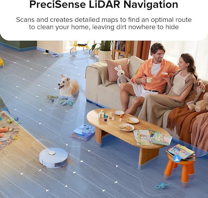 roborock Q8 Max Robot Vacuum and Mop Cleaner, DuoRoller Brush, 5500Pa Strong Suction, Lidar Navigation, Obstacle Avoidance, Multi-Level Mapping, Perfect for Pet Hair - NeatNest