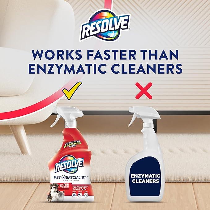Resolve Pet Specialist Carpet Cleaner Spray – for Removal of Pet Stains & Odors Up to 7 Days Old, 22oz - NeatNest