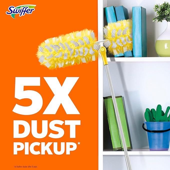 Swiffer Duster Kit with 6 ft Super Extendable Handle, Heavy Duty Starter Kit with 8 Refills - NeatNest
