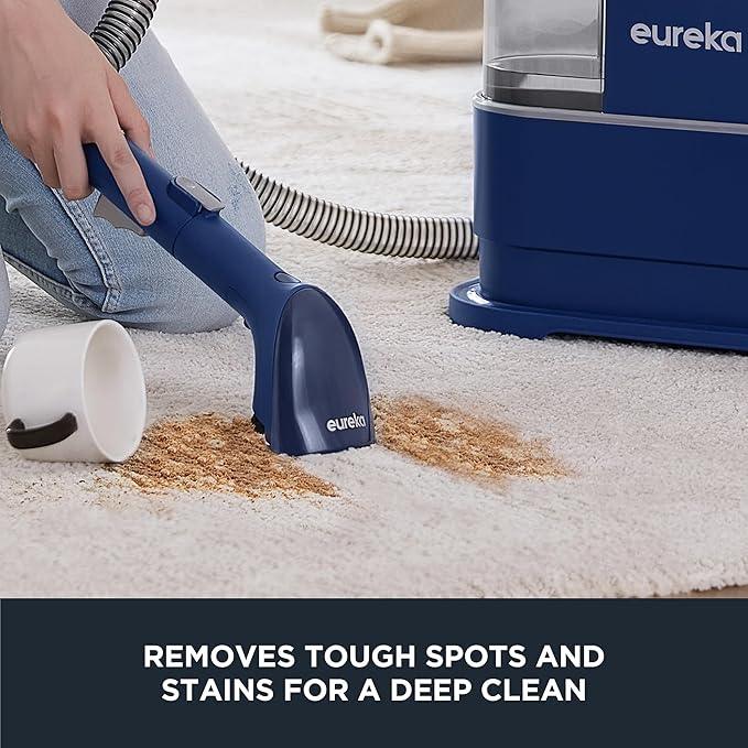 EUREKA Portable Carpet and Upholstery Cleaner, Spot Cleaner for Pets, Stain Remover for Carpet, Area Rugs, Upholstery, Coaches and Car, 50.7oz Large Water Tank, NEY100 with Cleaning Formula, Blue - NeatNest
