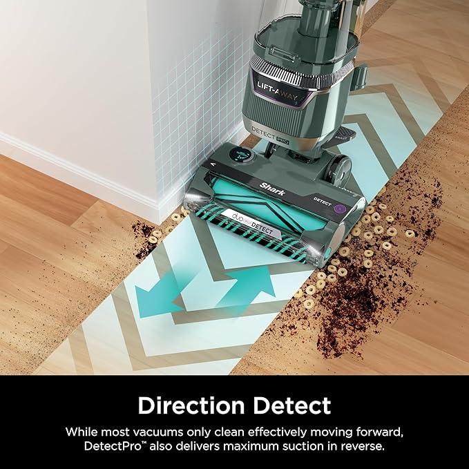 Shark Detect Pro Lift-Away ADV Bagless Upright Vacuum with DuoClean Detect, HEPA Filter, Anti-Allergen, Powerful Suction, and Odor Neutralizer Technology, Evergreen, LA802 - NeatNest