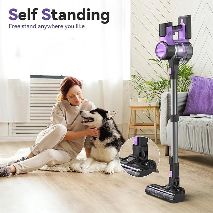 DEVOAC Cordless Vacuum Cleaner for Home, 45Kpa Lightweight Stick Vacuum with Powerful Suction, Rechargeable Battery Up to 50mins, Handheld Vacuum Cleaners for Hardwood Floor, Carpet, Pet Hair - NeatNest