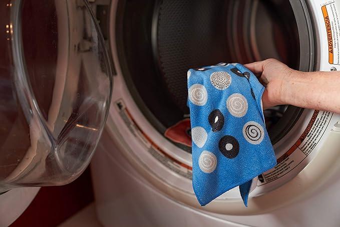 Skoy Cleaning Bundle - Cloth, Scrub, Blue Towel and Sink Holder – Environmentally Friendly, Kitchen & Household Use, Plastic-Free Packaging, Great Gift Idea! - NeatNest