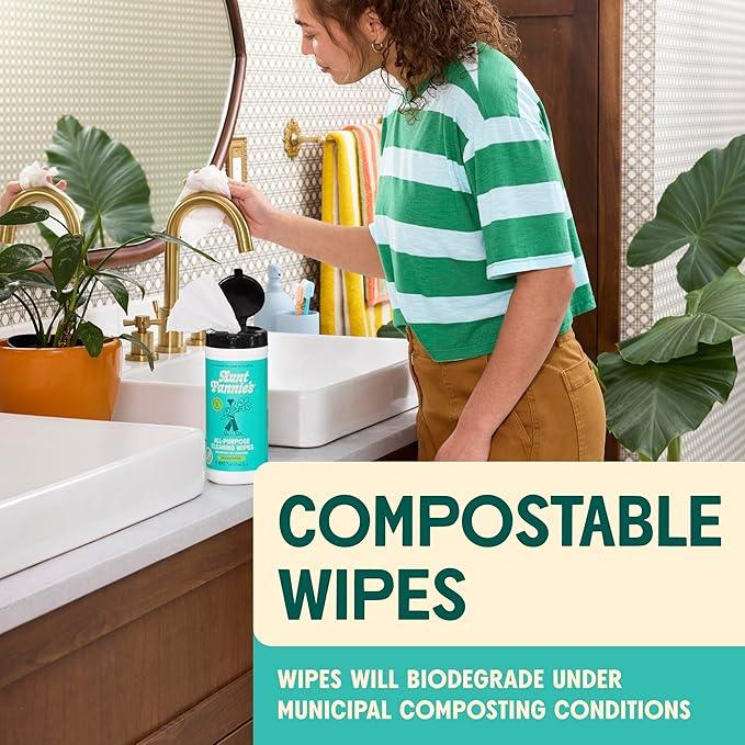 Aunt Fannie's Whole Home Cleaning Bundle: All Purpose Spray, Floor Cleaner, Glass & Window Cleaner, Multi-Surface Wipes, Carpet Refresher - NeatNest