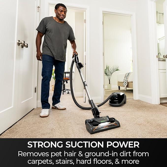 Kenmore BC3006 400 Series Pet Friendly Lightweight Bagged Canister Vacuum Cleaner 2-Motor Design with Hair Eliminator Brushroll, HEPA Filter, LED Headlight, Extended Wand and Auto Cord Rewind - NeatNest