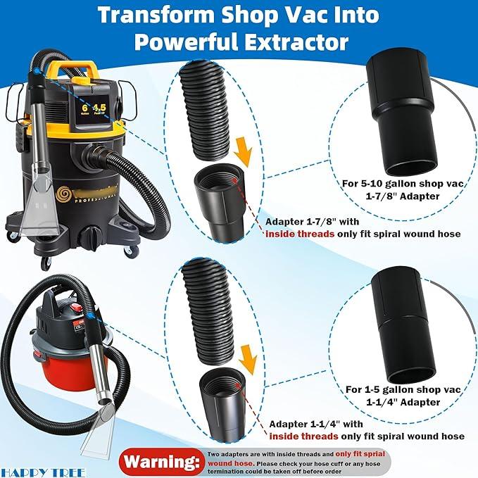Happy Tree Shop Vac Extractor Attachment,Turn Wet-Dry Vac into an Extractor, Detailing Wand Extractor Vacuum Cleaner - NeatNest