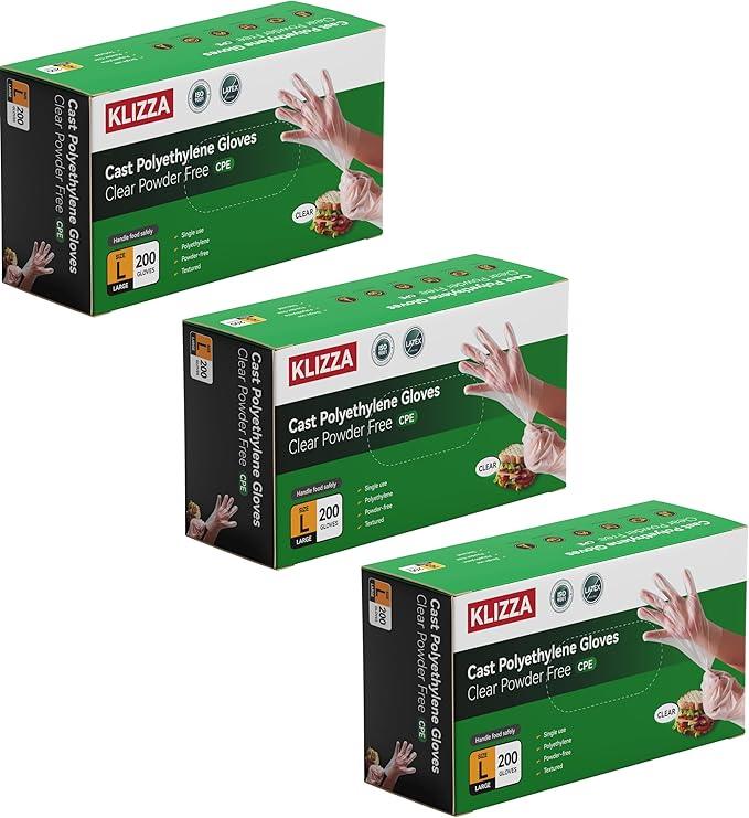Plastic Gloves Disposable, Latex & Powder Free, Oil-Proof, Thick Clear Gloves Safe for Food Handling, Cooking, Kitchen - NeatNest