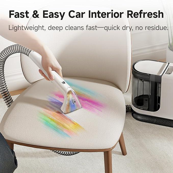 uwant Carpet Cleaner Machine 18Kpa Powerful Suction, Portable Carpet Cleaner for Pet Stains with Cleaning Tools&Solution Self-Cleaning Upholstery Cleaner for Car, Couch, Rug, Spot - NeatNest