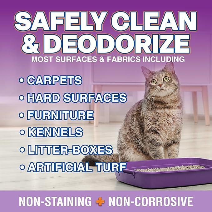 OdorPet Pet Stain Remover and Odor Eliminator - 16 Oz Ready To Use Spray, Non Staining, Professional Strength, Lavender Scent by Alpha Tech Pet - NeatNest