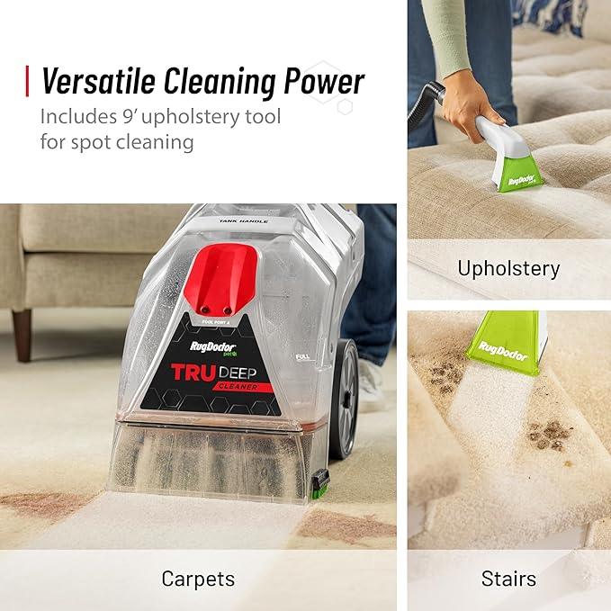 Rug Doctor Pet TruDeep Carpet Cleaner, Pet Upholstery Tool, Best-In-Class Suction Power, Dual Brush Cross-Action Technology for One-Pass Cleaning - NeatNest