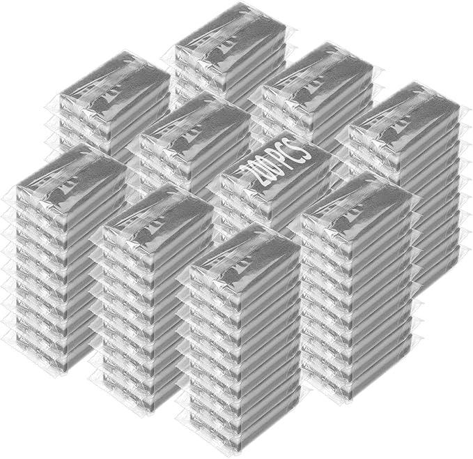200 Pcs Individually Wrapped Sponges, Uncompressed Non Scratch Scrouing Sponges for Household Cleaning Dishes Kitchen Airbnb Apartment Car Bike Gray - NeatNest