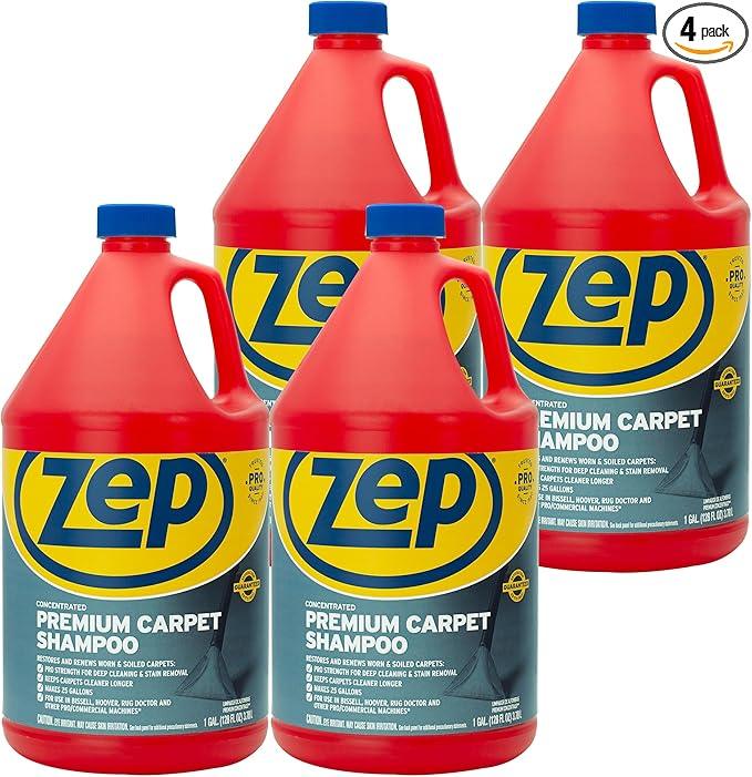 Zep Premium Carpet Shampoo - 1 Gal (Case of 4) - ZUPXC128 - Deep Cleaning and Stain Removal, For Carpet Machines - NeatNest
