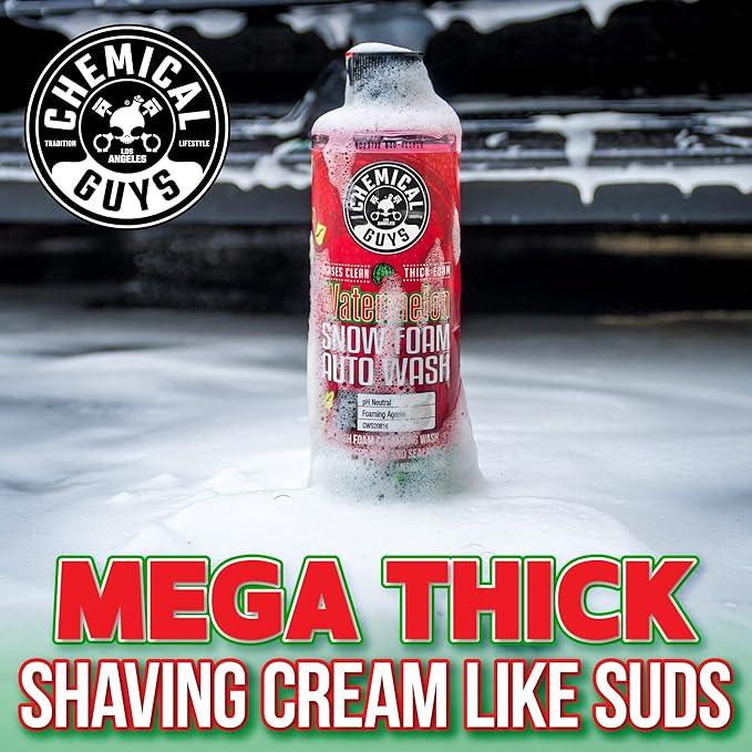 Chemical Guys CWS20864 Watermelon Snow Foam Car Wash Soap (Works with Foam Cannons or Bucket Washes) For Cars, Trucks, Motorcycles, RVs & More, 64 fl oz (Half Gallon) Watermelon Scent - NeatNest