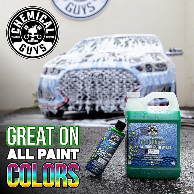 Chemical Guys CWS_110_16 Honeydew Snow Foam Car Wash Soap (Works with Foam Cannons, Foam Guns or Bucket Washes) Safe for Cars, Trucks, Motorcycles, RVs & More, 16 fl oz, Honeydew Scent - NeatNest