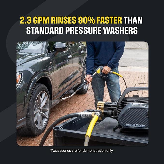ACTIVE 2.3 Electric Pressure Washer - 2.0 GPM and 1500 PSI, Wall Mounted Pressure Washer, Electric Power Washer for Car Detailing, Home, Patio and All Other Cleaning transformations. - NeatNest