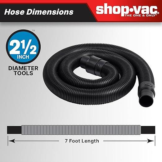Shop-Vac 5801611 Wet Dry Vac with SVX2 Motor Technology, 16 Gallon, 2-1/2 Inch x 8 Foot Lock-On Hose, 150 CFM, (1-Pack) , Black - NeatNest