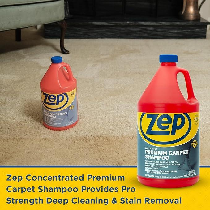 Zep Premium Carpet Shampoo - 1 Gal (Case of 4) - ZUPXC128 - Deep Cleaning and Stain Removal, For Carpet Machines - NeatNest