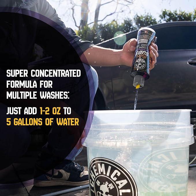 Chemical Guys HydroSuds Ceramic SiO₂ Shine High Foaming Car Wash Soap - Foam Cannon Soap, Works with Foam Guns or Bucket Washes for Cars, Trucks, Motorcycles, RVs, and More, Berry Scent - 16 oz - NeatNest