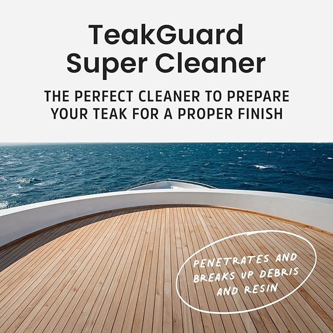 Teak Cleaning Supplies Bundle Featuring 64oz Teak Brightener and Finish, Super Cleaner 8 oz, Wood Scrub Brush, Foam Brushes & Bronze Wool, Water-Based & Safe - NeatNest