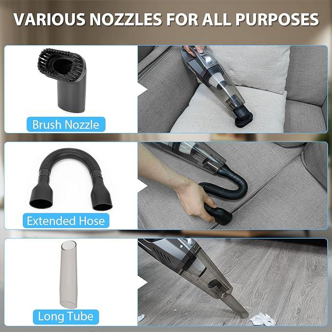 THINKWORK Microfiber Duster for Cleaning Car Cleaning Kit, Car Interior Detailing Kit with High Power Handheld Vacuum Cordless, Ceiling & Fan Duster for Home Cleaning - NeatNest