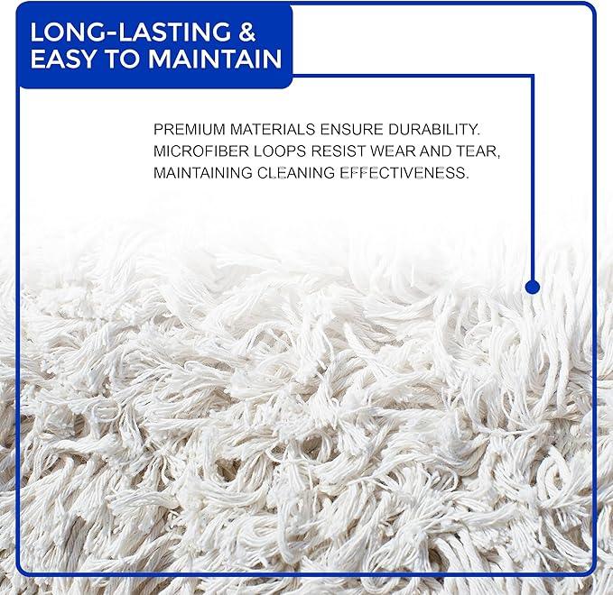 Nine Forty Industrial-Grade 48x5 Cotton Dust Mop Head Refills, Perfect Replacement for Busy Home, Gym, Industrial and Commercial Spaces, Heavy-Duty Mop for Janitorial & Housekeeping Needs - 1 Pack - NeatNest