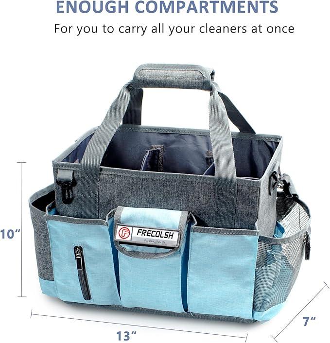 Cleaning Caddy for Cleaning Suppliers Organizer with Pockets for House Cleaning Essentials, Cleaning Organizer, Wearable Cleaing Bag Tote, Storage Caddy for Housekeeping - NeatNest