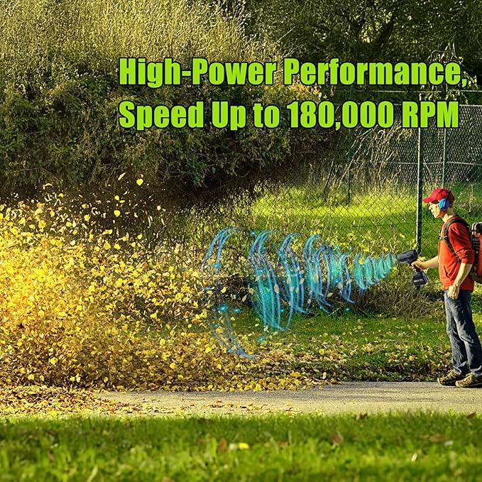 Electric Cordless Leaf Blower, Portable Dust Hand Held Blowers, 2 Pack 4000mAh Battery Powered and Charger, Lightweight Handheld Blower for Lawn Care, Patio Cleaning & Blowing Drying - NeatNest