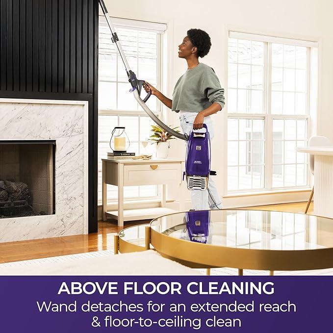Kenmore BU4018 Intuition Bagged Upright Vacuum Lift-Up Carpet Cleaner 2-Motor Power Suction with HEPA Filter,3-in-1 Combination, Upholstery Tool for Hardwood Floor, Pet Hair, Purple - NeatNest