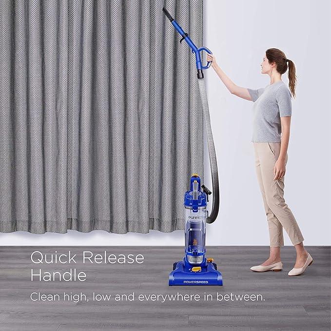 eureka NEU182A PowerSpeed Bagless Upright Vacuum Cleaner, Lite, Blue - NeatNest