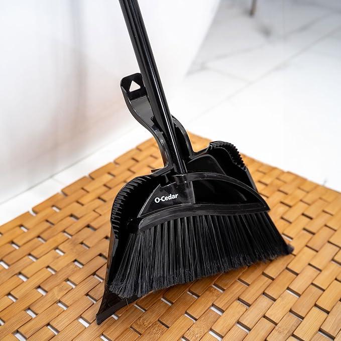 O-Cedar Indoor & Outdoor Strong Sweep Broom & Brush Bundle | Heavy Duty Bristles Remove 99% of Dust & Dirt in One Sweep | Step-On Dust Pan | Safe for Hardwoods, Powerful on Outdoor Debris - NeatNest
