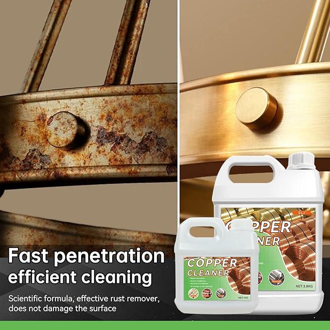 Copper Cleaner & Rust Remover & Polish - 3-in-1 Formula Action Fast-Acting Removes Rust, Oxidation and Restores Shine | Professional Grade Brass Cleaner Safe for Various Copper Products (3.8kg) - NeatNest